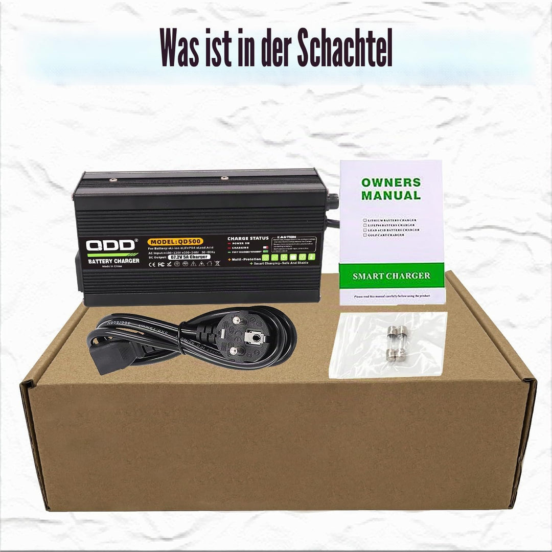 QDD 67,2 V 5 A Li-Ionen-Akku-Smart-Ladegerät mit Lüfter für 16S 60 V 15 Ah 20 Ah 25 Ah 30 Ah 40 Ah 5