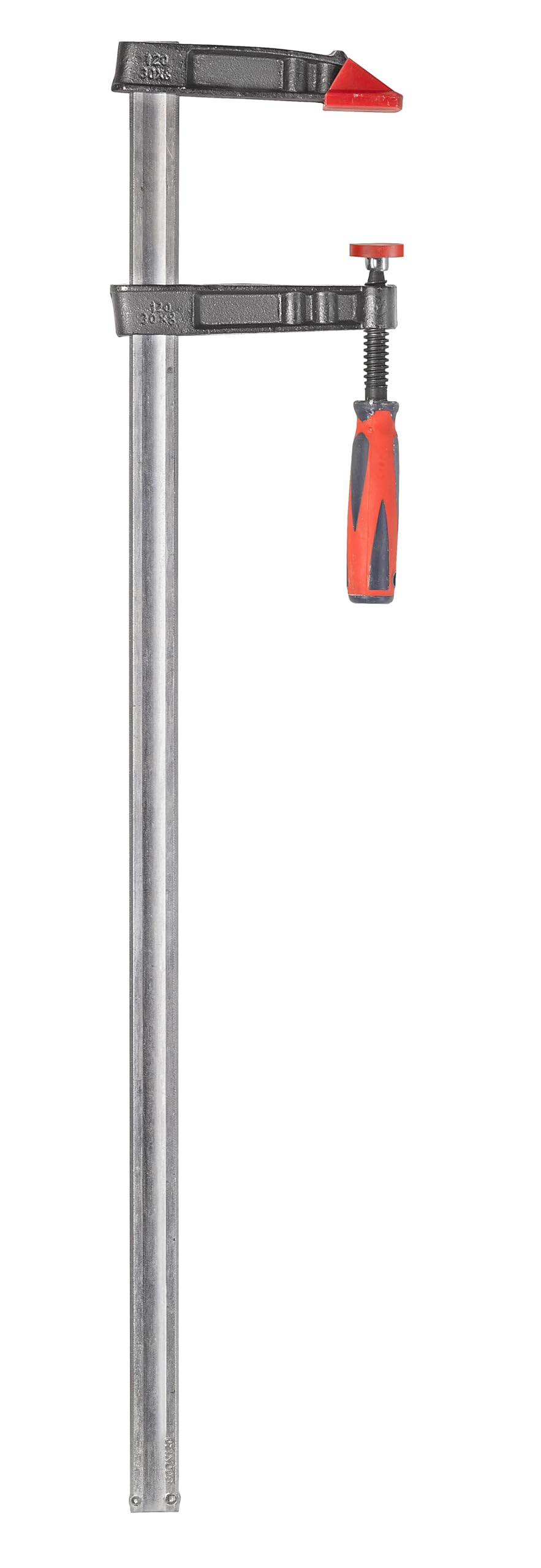 kwb Profi Schraub-Zwinge mit 2-Komponentengriff 120x800, Spann-Weite 800 mm, Spanntiefe 120 mm, Span