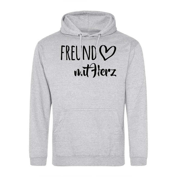 huuraa Unisex Hoodie Freund mit Herz Pullover Vegan Grösse S-3XL mit Motiv für die tollsten Menschen