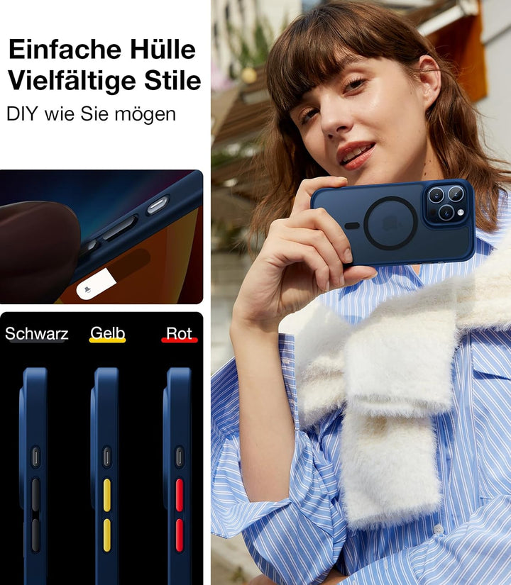 TORRAS Guardian-Mag für iPhone 15 Pro Max Hülle für Magsafe (Unzerstörbare Sturzfestigkeit & Stärkst