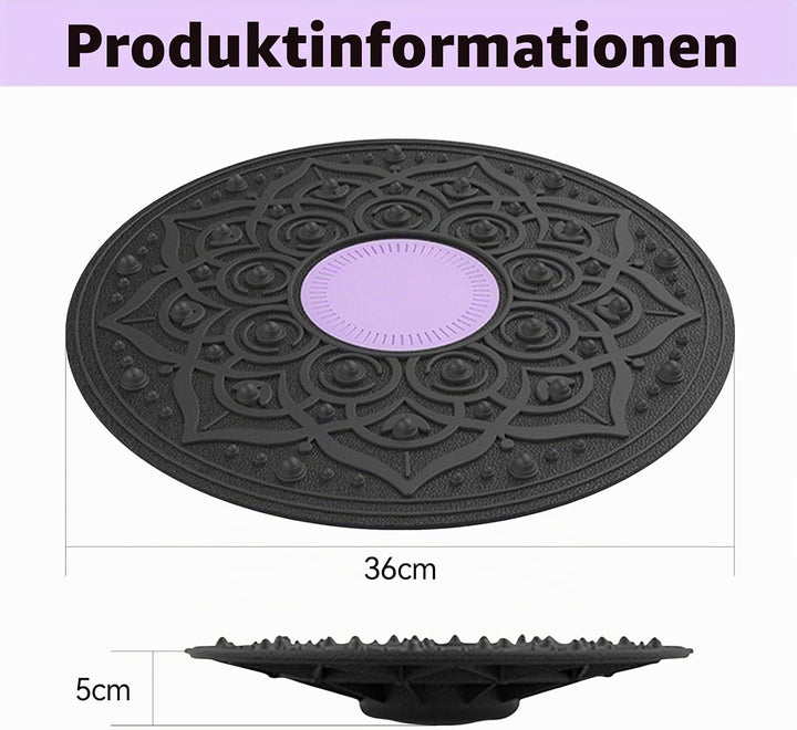 Balance Board,Wackelbrett,30 cm Rockerboard mit Rutschfester Unterseite, Rehabilitations- und Fitnes