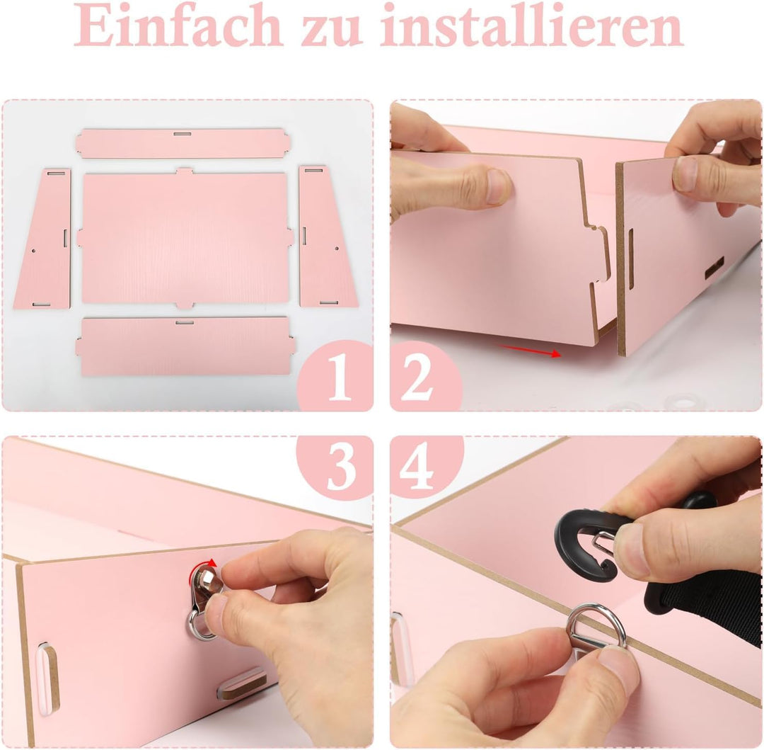 Bauchladen Junggesellinnenabschied Rosa Bauchladen JGA 40 * 26 * 10.5cm Bauchladen Braut Holz Jungge