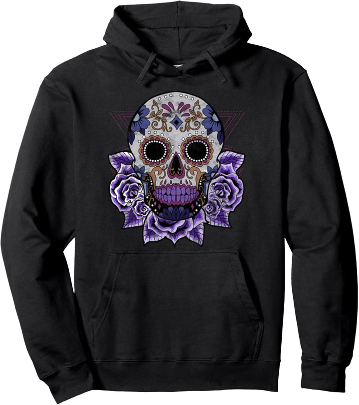 Dia De Los Muertos Flowery Skull Day Of The Dead Pullover Hoodie
