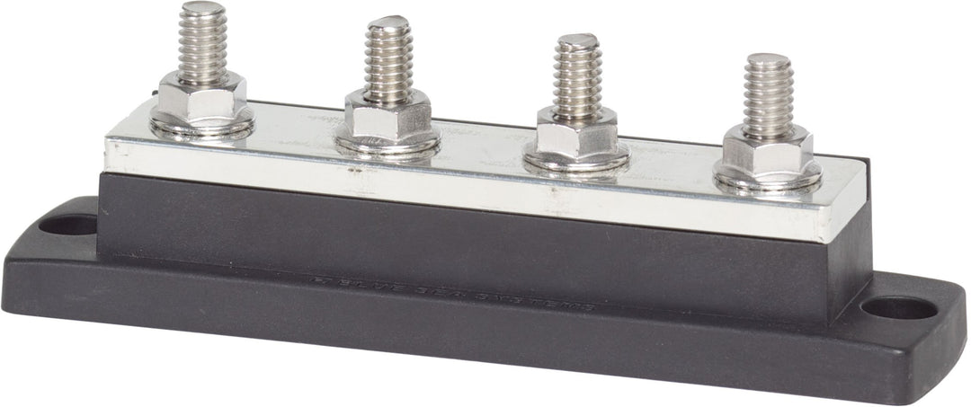 Blue Sea Systems Mini-Sammelschiene, 100 A, 1 Stück 250a, 4 Bolzen, ohne Abdeckung, 250a, 4 Bolzen,