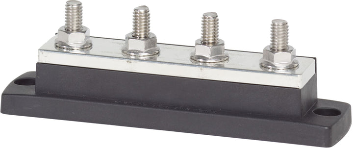 Blue Sea Systems Mini-Sammelschiene, 100 A, 1 Stück 250a, 4 Bolzen, ohne Abdeckung, 250a, 4 Bolzen,