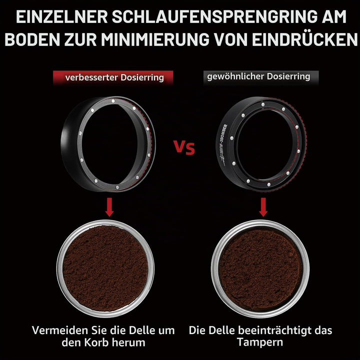 MHW-3BOMBER 54mm Espresso Dosiertrichter Magnetischer Kaffeedosierring Siebträger Trichter Barista T