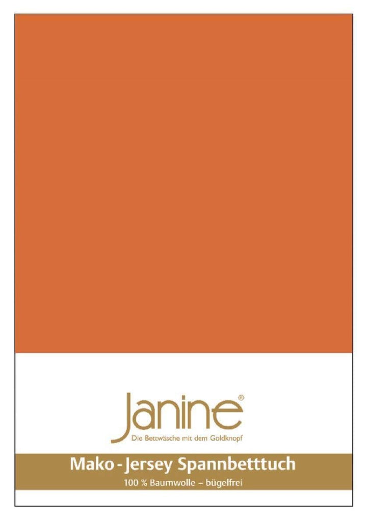 Janine Spannbetttuch 5007 Mako Jersey 180/200 bis 200/200 cm rost-orange Fb. 67 180/200 cm - 200/200