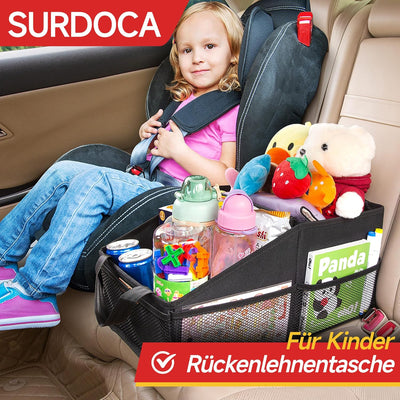 SURDOCA Autositz Organizer für Vorder-oder Rücksitz, Reise-Storage-Zubehör für Kinder, Rücksitz Vera