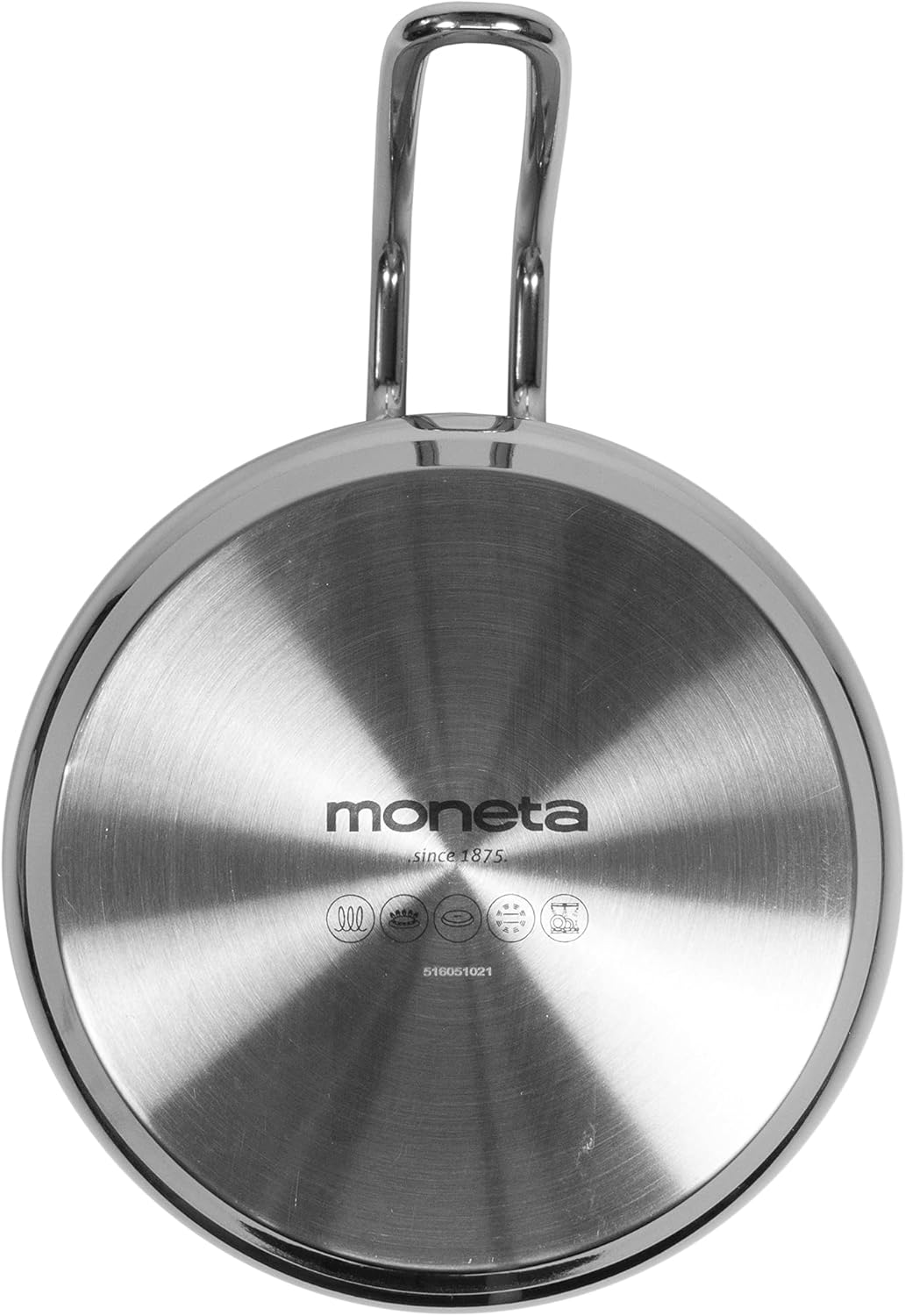 Moneta Allegro Bollilatte 12 cm in Acciaio Inox per tutti i Fuochi 1.3 Litri 12cm, 12cm