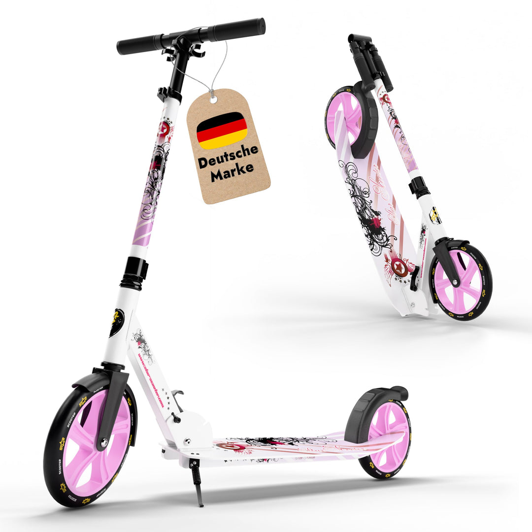 STAR SCOOTER Aluminium Kickscooter Tret City Roller für Jungen, Mädchen ab 6-7 Jahre | Big 205mm Whe
