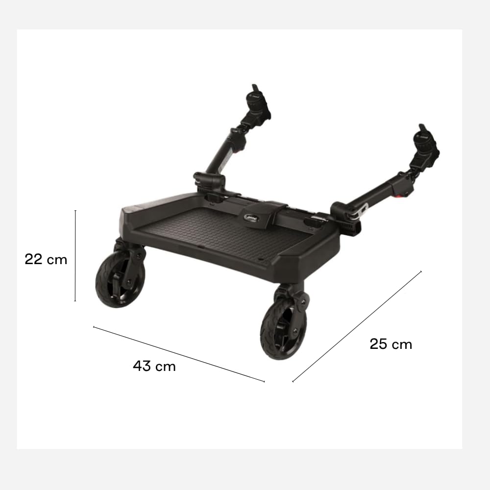 Jané Go Up Surfer, universale Kinderwagen-Plattform, bis 20 kg, einfache Montage, klappbar, rutschfe