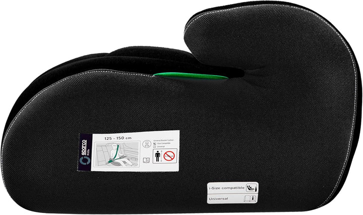 Sparco Kinderautositz Booster Schwarz i-Size für Jungen und Mädchen. Zugelassen ECE R129/03 125-150