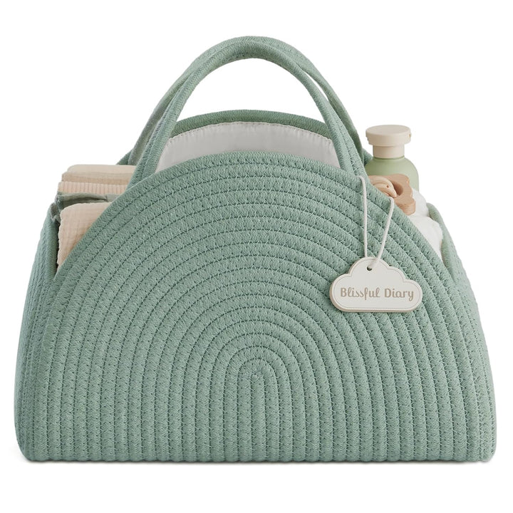 Baby Windel Caddy Veranstalter, Baumwollseil grosse Dusche Caddy für neugeborene Jungen und Mädchen,