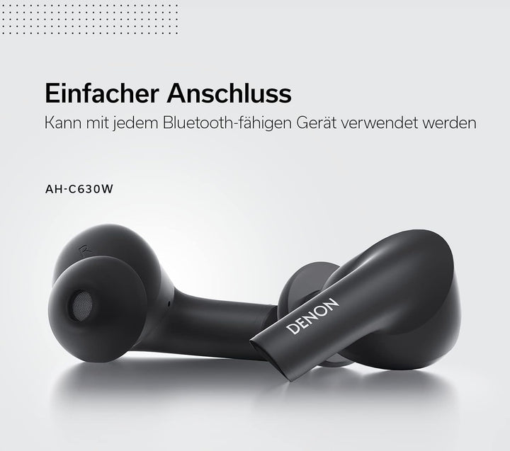 Denon In-Ear Kopfhörer, Schwarz, Normal schwarz ohne Noise Cancelling, schwarz ohne Noise Cancelling
