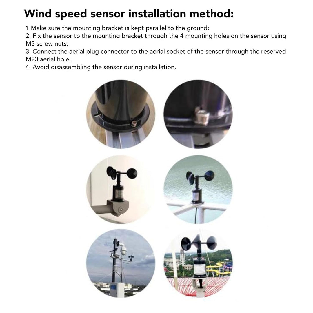 Haofy Windgeschwindigkeits-Anemometer 5 V DC, Kompatibel mit Unteren und Seitlichen Verkabelungsopti