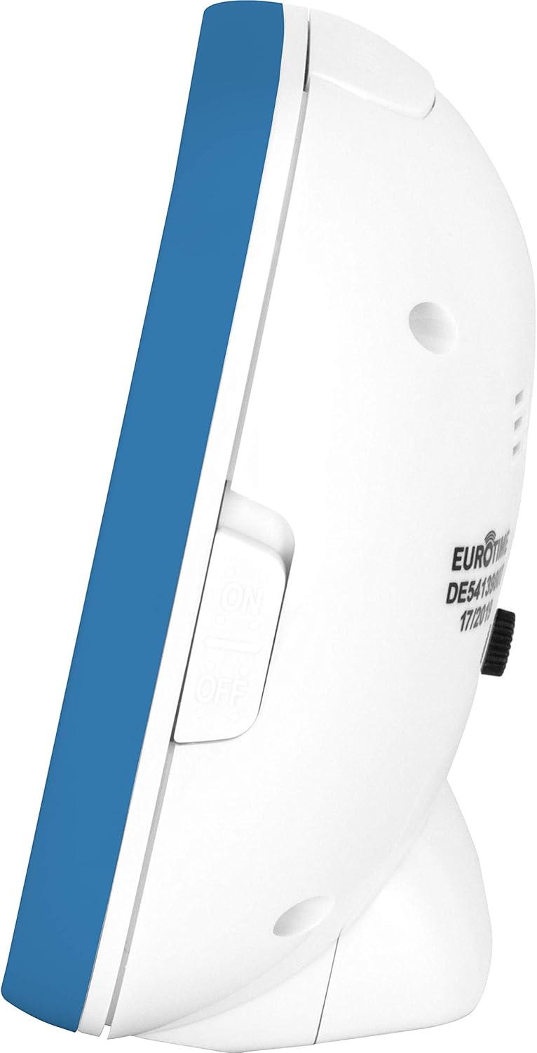 Eurotime Wecker Jungen Polizei Notruf Polizist, Kinderwecker, Hellblau Blau, Kunststoffgehäuse und K