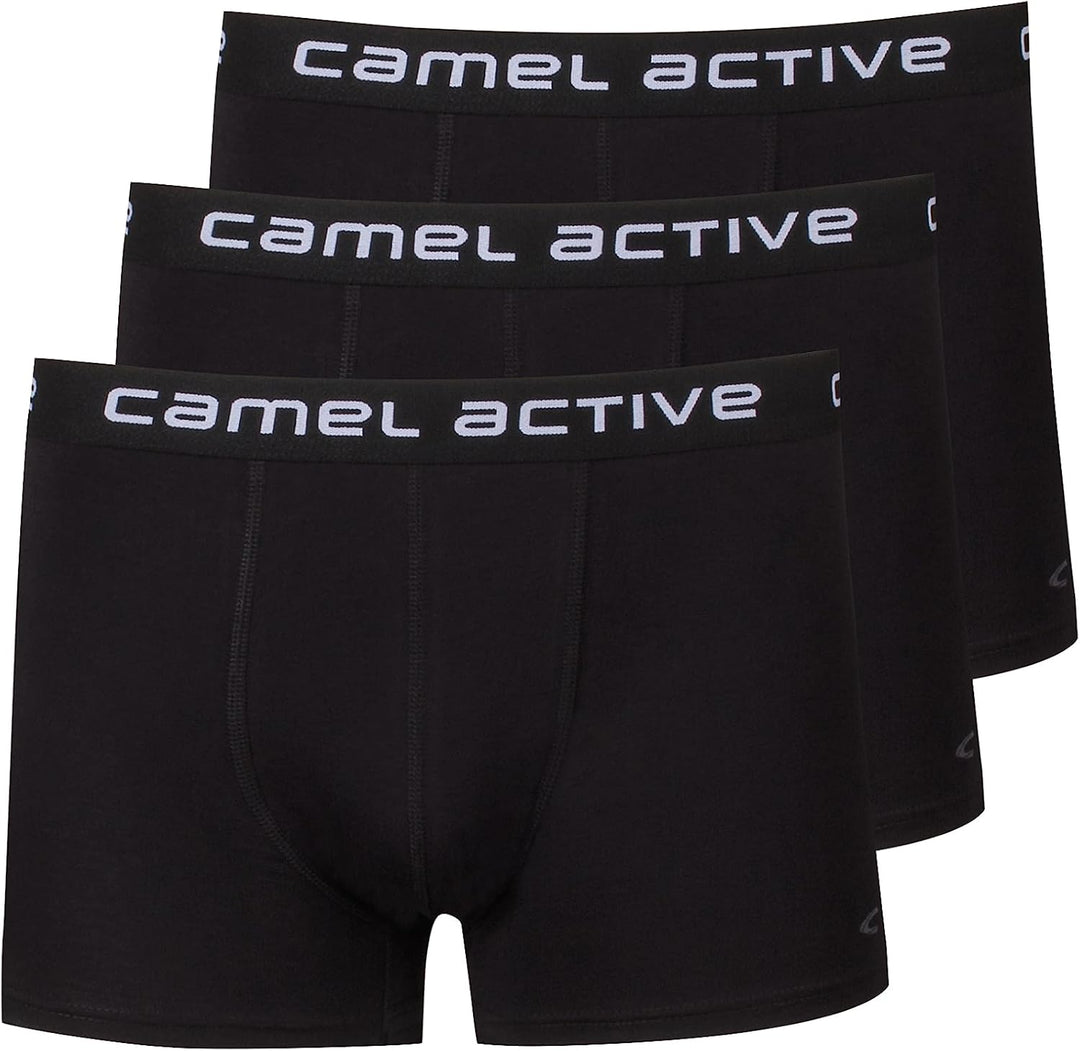 camel active Men Trunks 3er Box 48-50 Schwarz, 48-50 Schwarz
