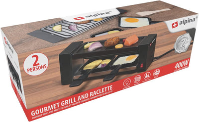 ALPINA Raclette, 400W, 2 Pfannen