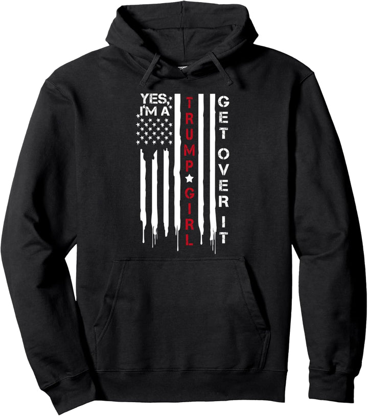 USA Patriotisch stolzes Trumpfmädchen wählen Amerika Flaggen Pullover Hoodie
