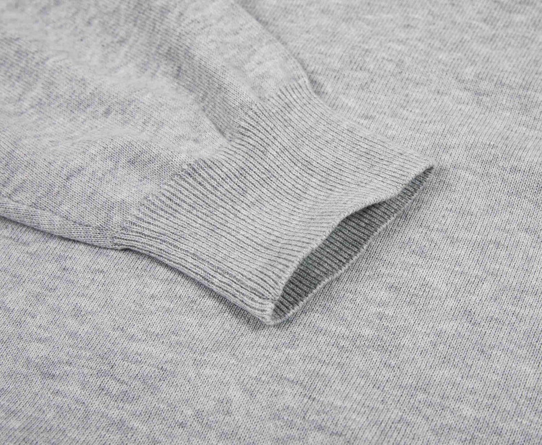 Krumba Herren Baumwolle Übergross V-Ausschnitt Klassik Pullover 3XL Grau, 3XL Grau