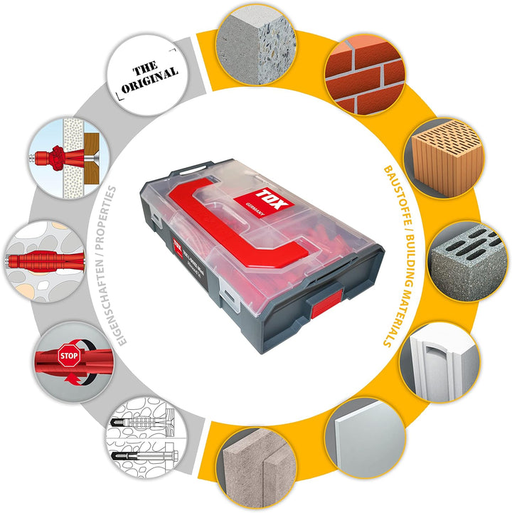 TOX L-BOXX Mini Allround Tri Dübelset effektiv, kompakt, übersichtlich, individuell anpassbar & stap
