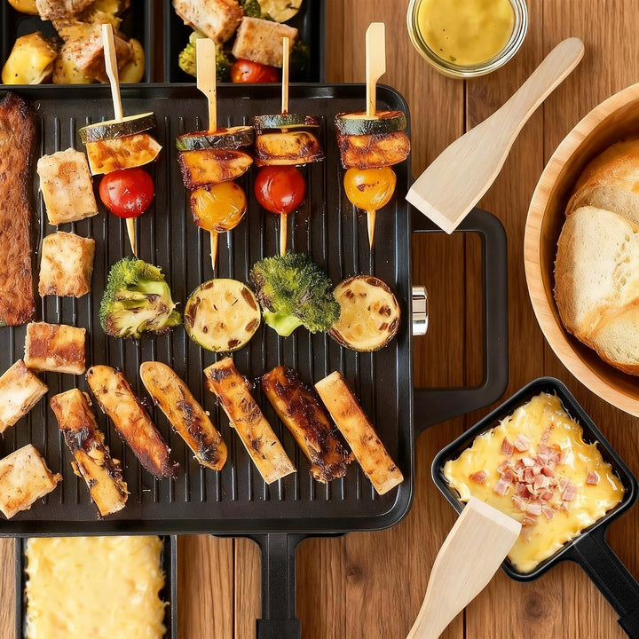 Antihaftbeschichtete Extra Lang Mini-Grill-Käsepfanne Schmelzzubehör für Raclettes Ersatzbleche Racl