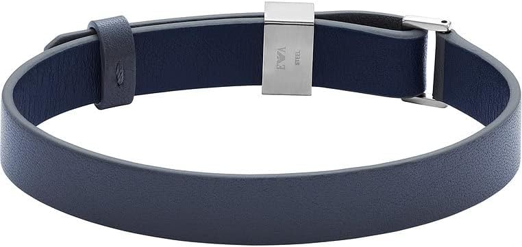 Emporio Armani Armband Für Männer Essential, Länge: 275mm, Breite: 12mm Silbernes Edelstahlarmband,