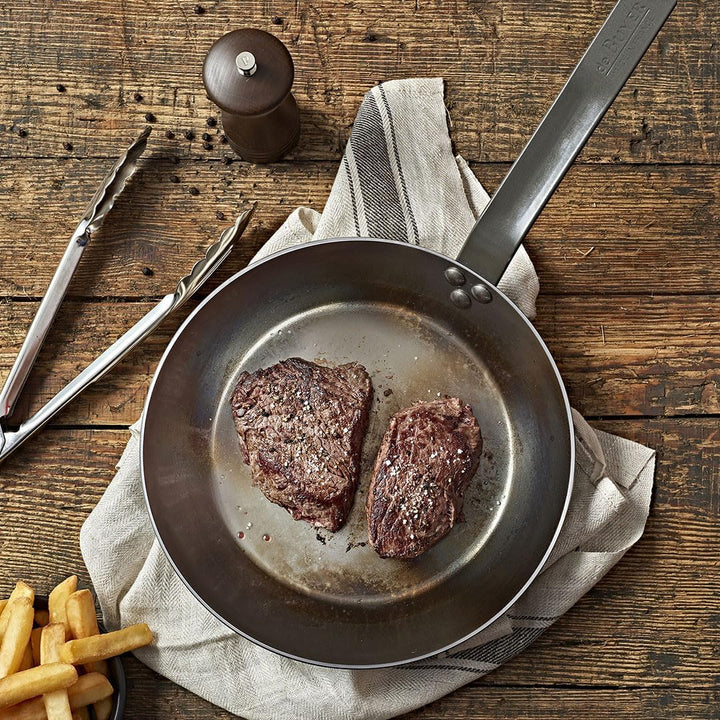De Buyer 5610.03 Box #Steaklover : Mineral B 26 + Pfannenwender + Mühle, Gold