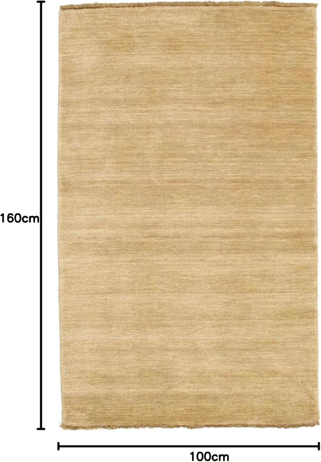 RugVista, Handloom Fringes, Teppich, Mittelflor, 100 x 160 cm, Rechteckiger, Wolle, Flur, Schlafzimm
