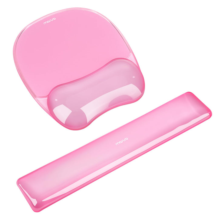 MOSISO Handgelenkauflage Gel für Mauspad Tastatur Set, Unregelmässig Ovales Ergonomisches Mauspad Ta