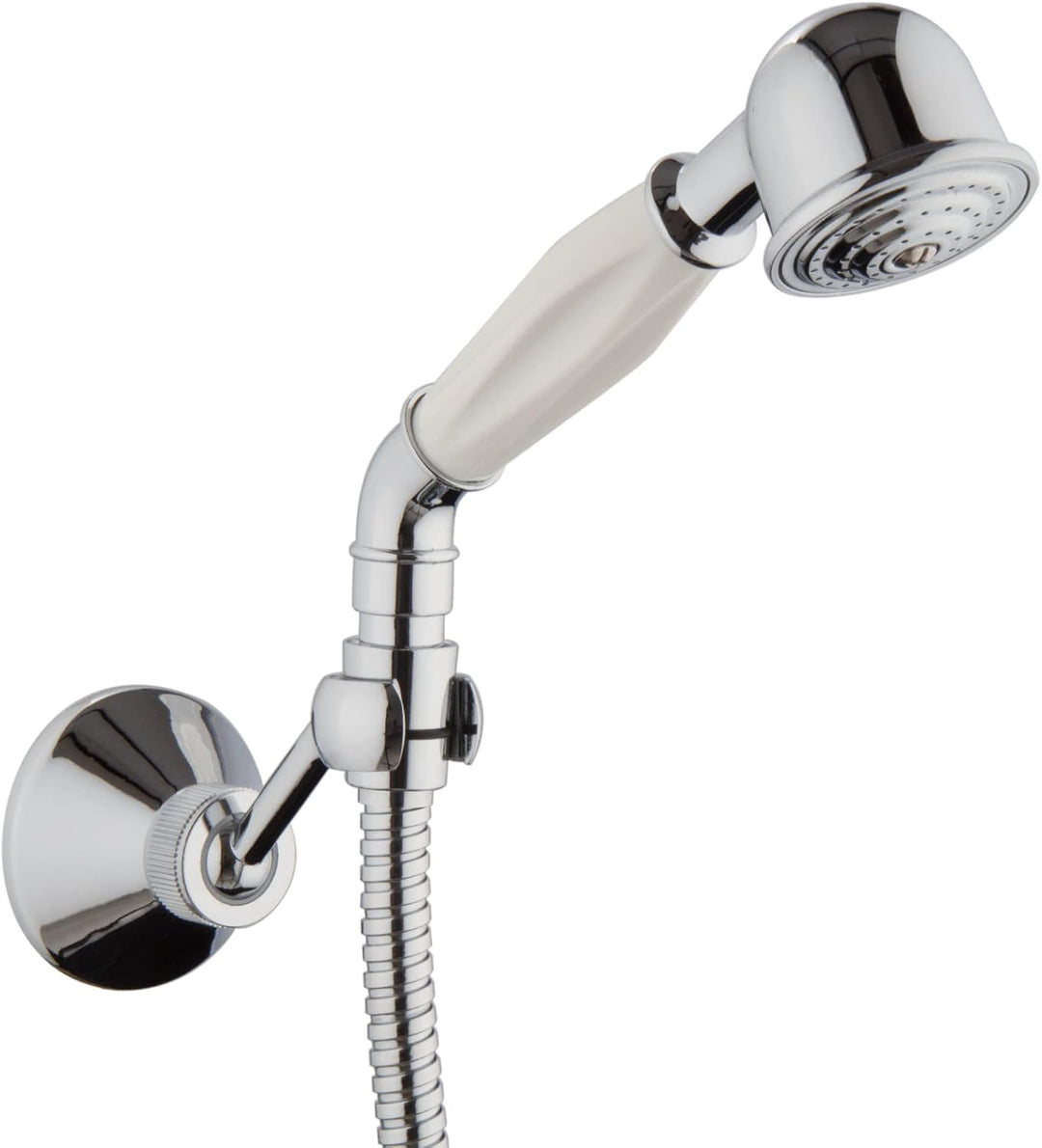 PaulGurkes Brausegarnitur Retro Nostalgie Handbrausen Set Duschkopf Brauseschlauch Halter Handbrause