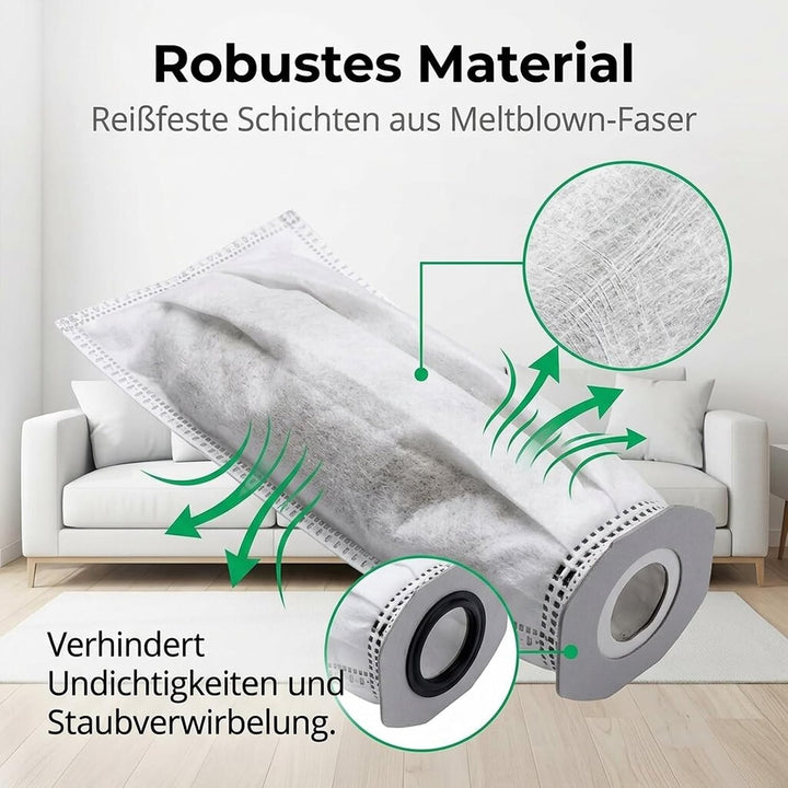 15 Stück Staubsaugerbeutel für Vorwerks Kobold VK7 FP7,Filtertüten für Vorwerk Akkusauger VK7 FP7,Er