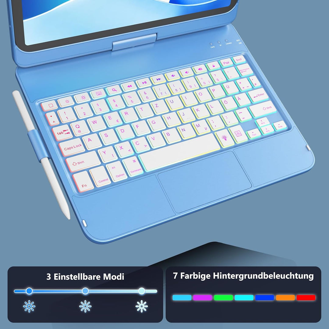 FUWANG Tastatur Hülle für iPad A16 Hülle mit Tastatur iPad Hülle mit Tastatur 11 Hülle mit Tastatur