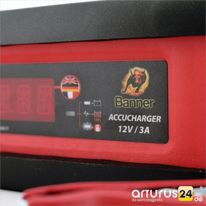 Banner KFZ Auto Automatik Batterieladegerät ACCUCHARGER 12V 3A