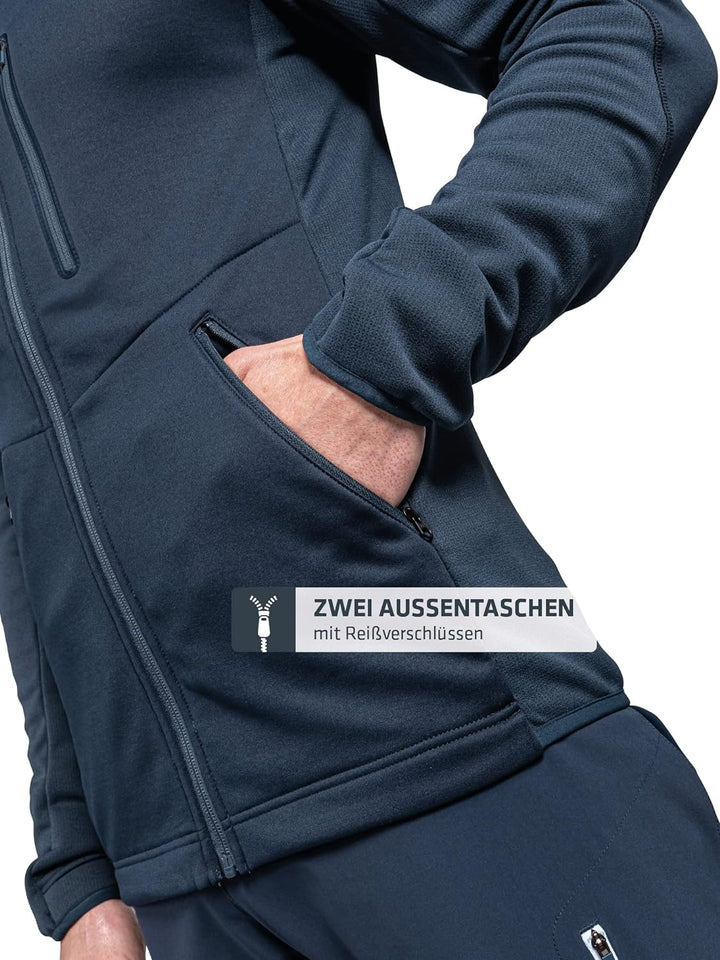 Schöffel Herren Fleece Hoody Lodron M, atmungsaktiver Fleece Pullover mit hoher Bewegungsfreiheit, f