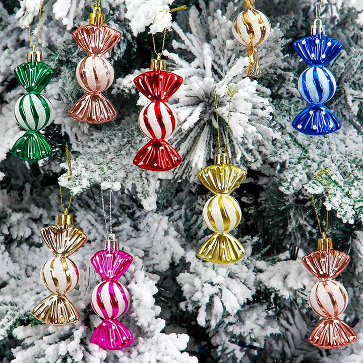 18 Stück Zuckerstangen Weihnachten Deko Weihnachtskugeln Zuckerstangen Deko Glitzer Weihnachtsbaumsc