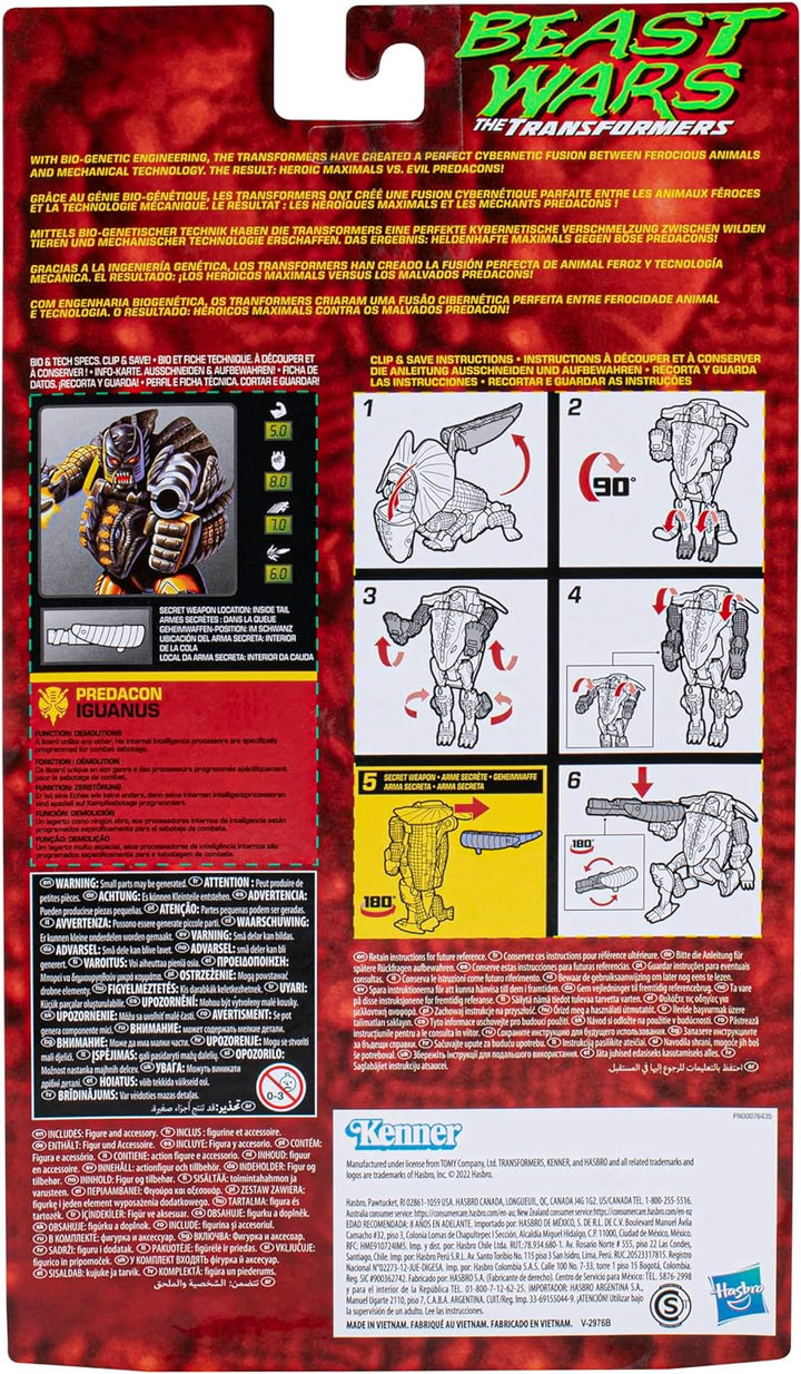Transformers Vintage Beast Wars Iguanus Figur 8 Jahre +