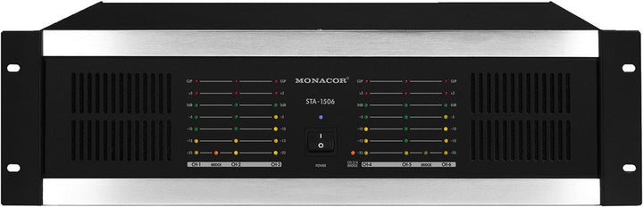 MONACOR STA-1506 Mehrkanal-PA-Verstärker schwarz