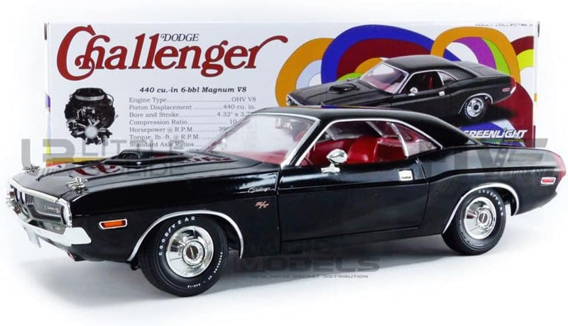 Greenlight 1970 Dodge Challenger R/T 440 9 Pack schwarz 1:18 Massstab 13585