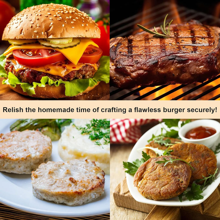 Burgerpresse & Smash Burger Presse aus Edelstahl, 304 Lebensmittelqualität, Verstellbare & Antihaft