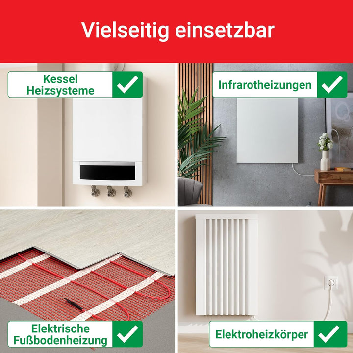 ELEKTROBOCK PT14-NP-P WiFi - Smart WLAN Raumthermostat 230V - Heizungssteuerung per APP – Aufputzmon