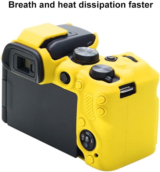 Kameratasche für Canon EOS R10, Silikon-Gummi, Kameragehäuse, Schutzhülle für Canon EOS R10, Gelb, g