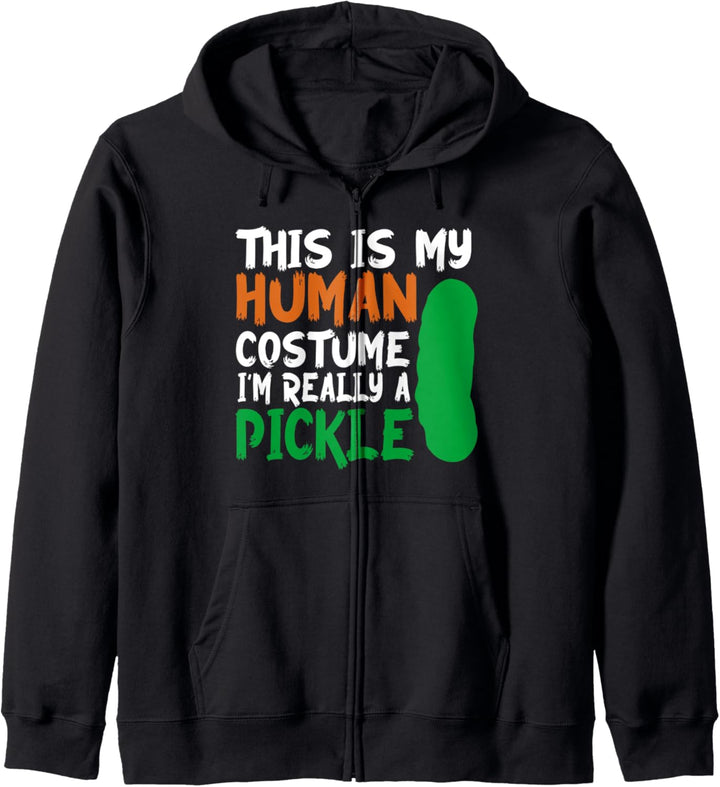 Das ist mein Menschenkostüm Ich bin wirklich eine Gurke Kapuzenjacke