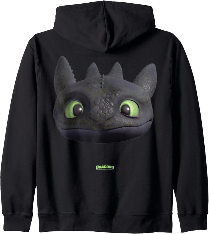 DreamWorks Dragons Toothless Night Fury Big Face Costume 3D Kapuzenjacke