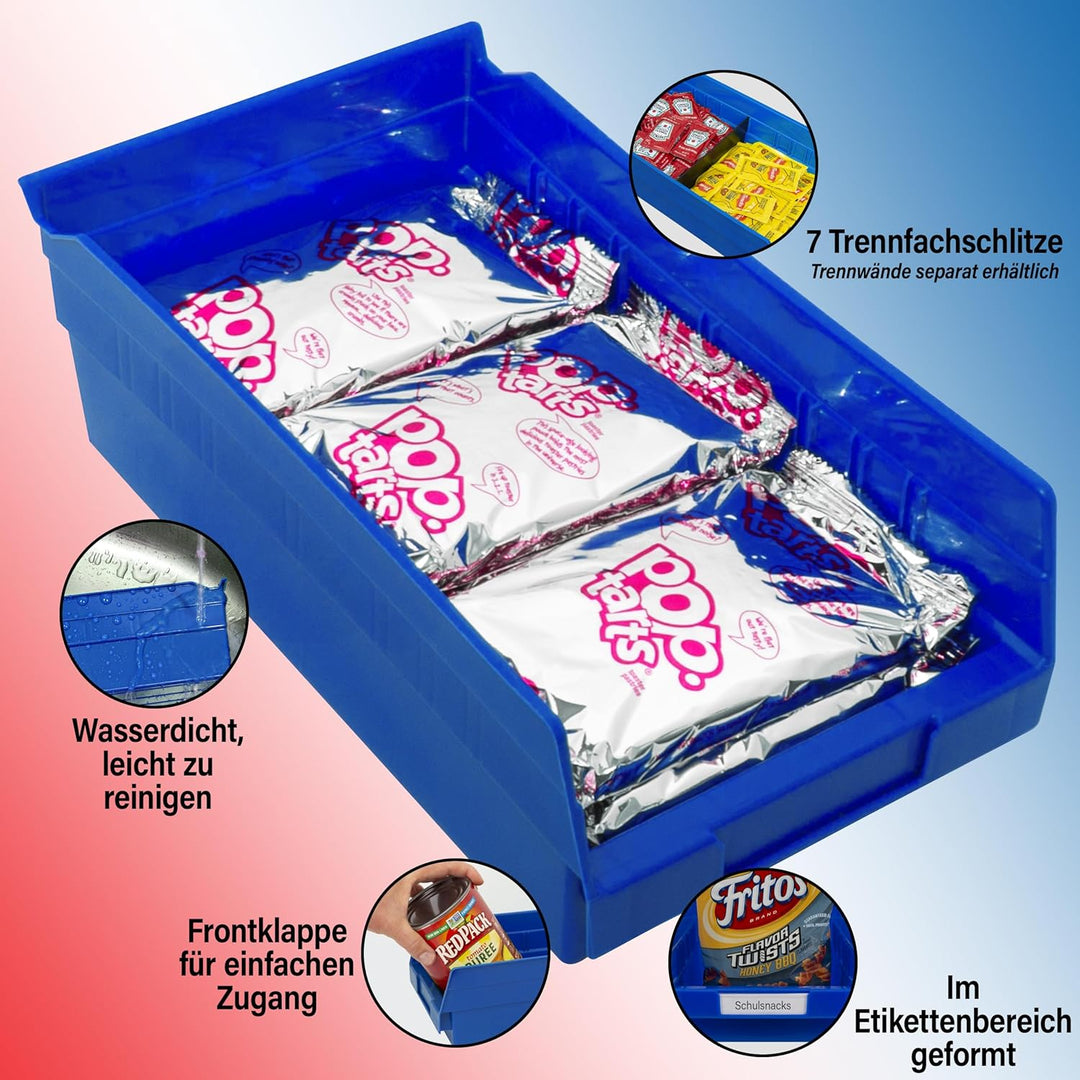 Akro-Mils 30130 Aufbewahrungsbox für Regal aus Kunststoff, 12 Stück, 30,5 x 15,2 x 10,2 cm, 30130 Bl