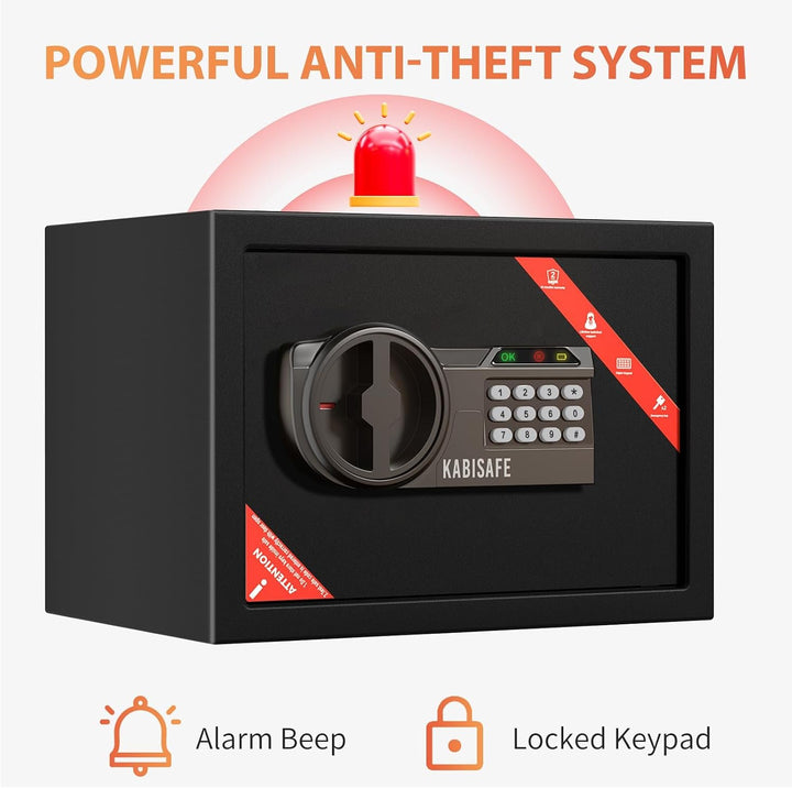 Safe Tresor 21L, Stahl Safebox, Tresor mit Zahlenschloss | Möbeltresor, Code-Alarmanlage, Herausnehm