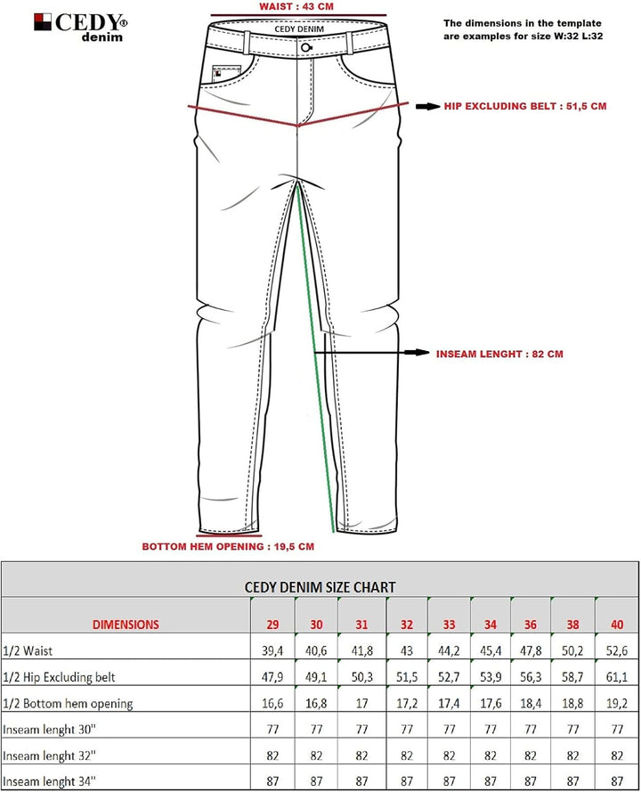 CEDY DENIM Herren Jeans Slim Fit Stretch Jeanshose Design der Neuen Saison Hochwertige Jeans Hose fü