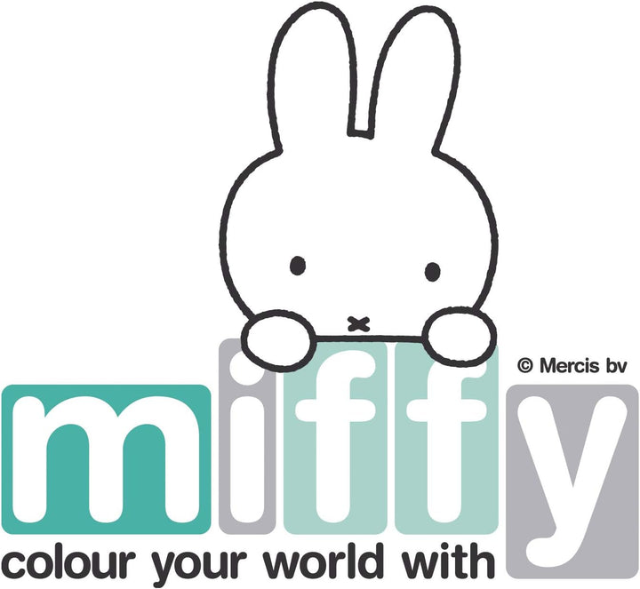 roba Spielzeugtruhe Miffy aus Holz, Spieltruhe für Kinder mit aufklappbarer Sitzfläche und Dämpfungs