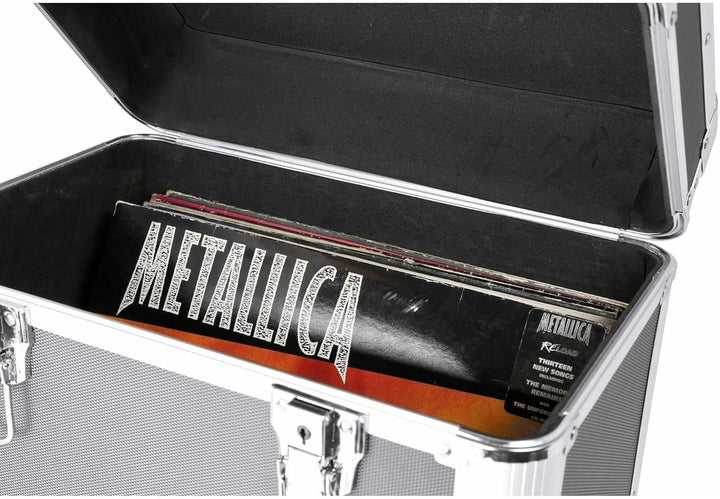 Power Dynamics RC80 Plattenkoffer für 60 Schallplatten Aufbewahrung, Vinyl Koffer, stabile und profe