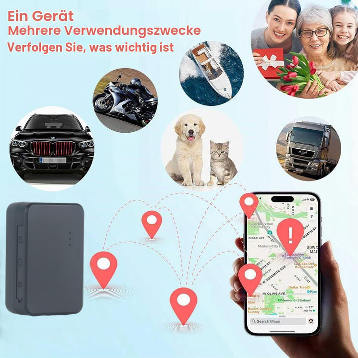 TKMARS 4G GPS Tracker mit SIM Karte GPS Tracker Mini 30 Tage Standby-Zeit, Stark Magnetisch und Wass